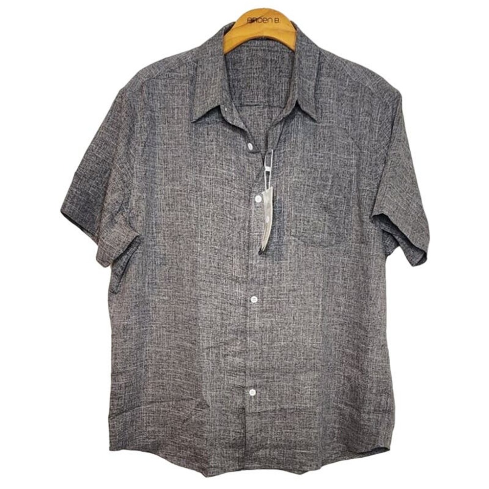 NWT JINIDU Men's Short Sleeve Buton Shirt Size Large